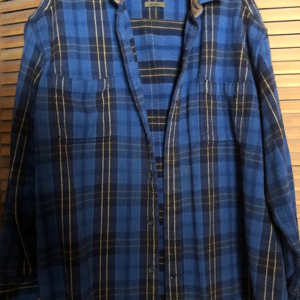 Flannel Button Front Shirt